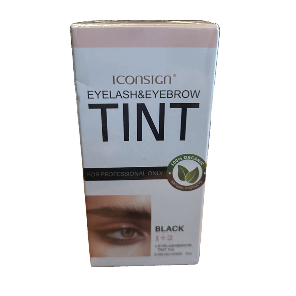 Iconsign Eyelash & Eyebrow Tint Black 1+2 100% Organic FREE SHIPPING 7ML